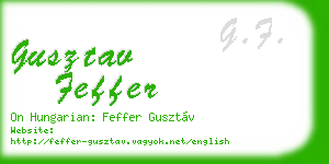 gusztav feffer business card